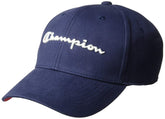 Champion Hat, Classic Cotton Twill, Baseball, Adjustable Leather Strap Cap for Men, Imperial Indigo, One Size